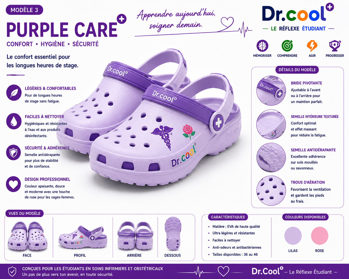 Crocs Cool - Purple Care